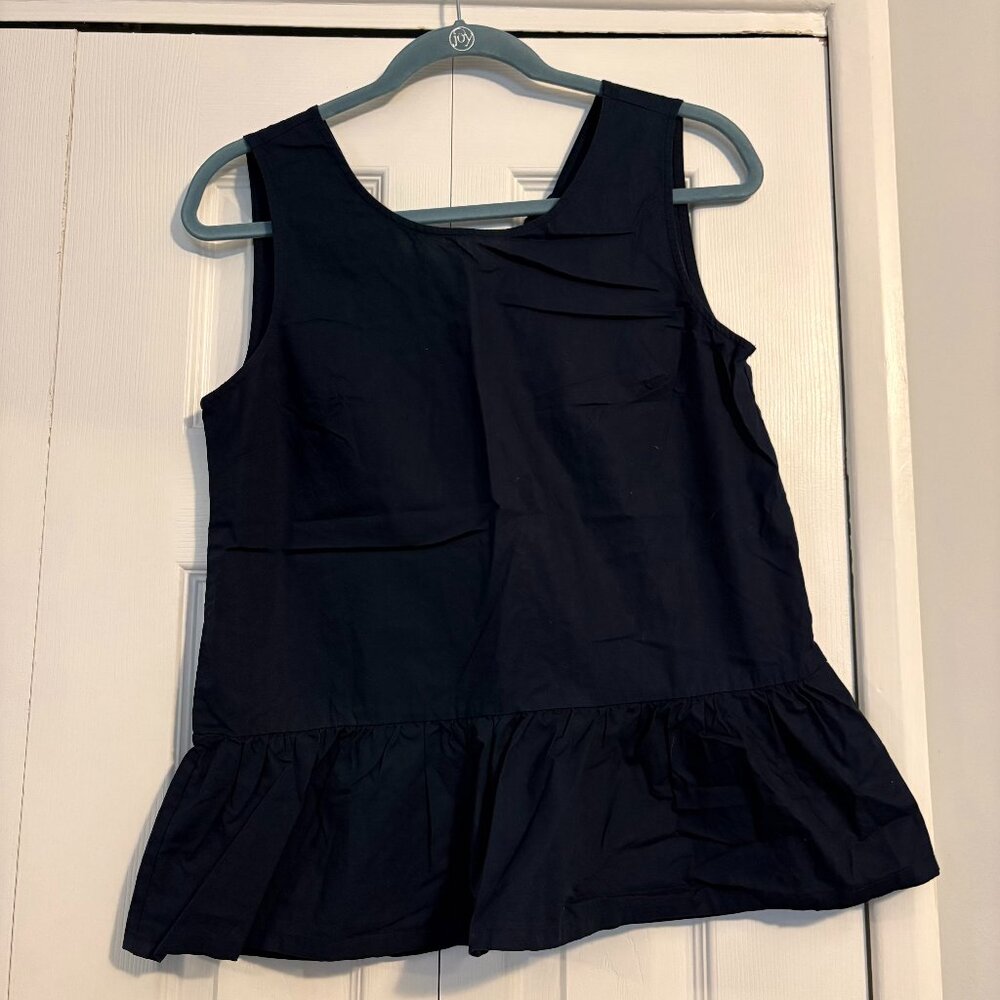 100% Cotton Navy Sleeveless Blouse